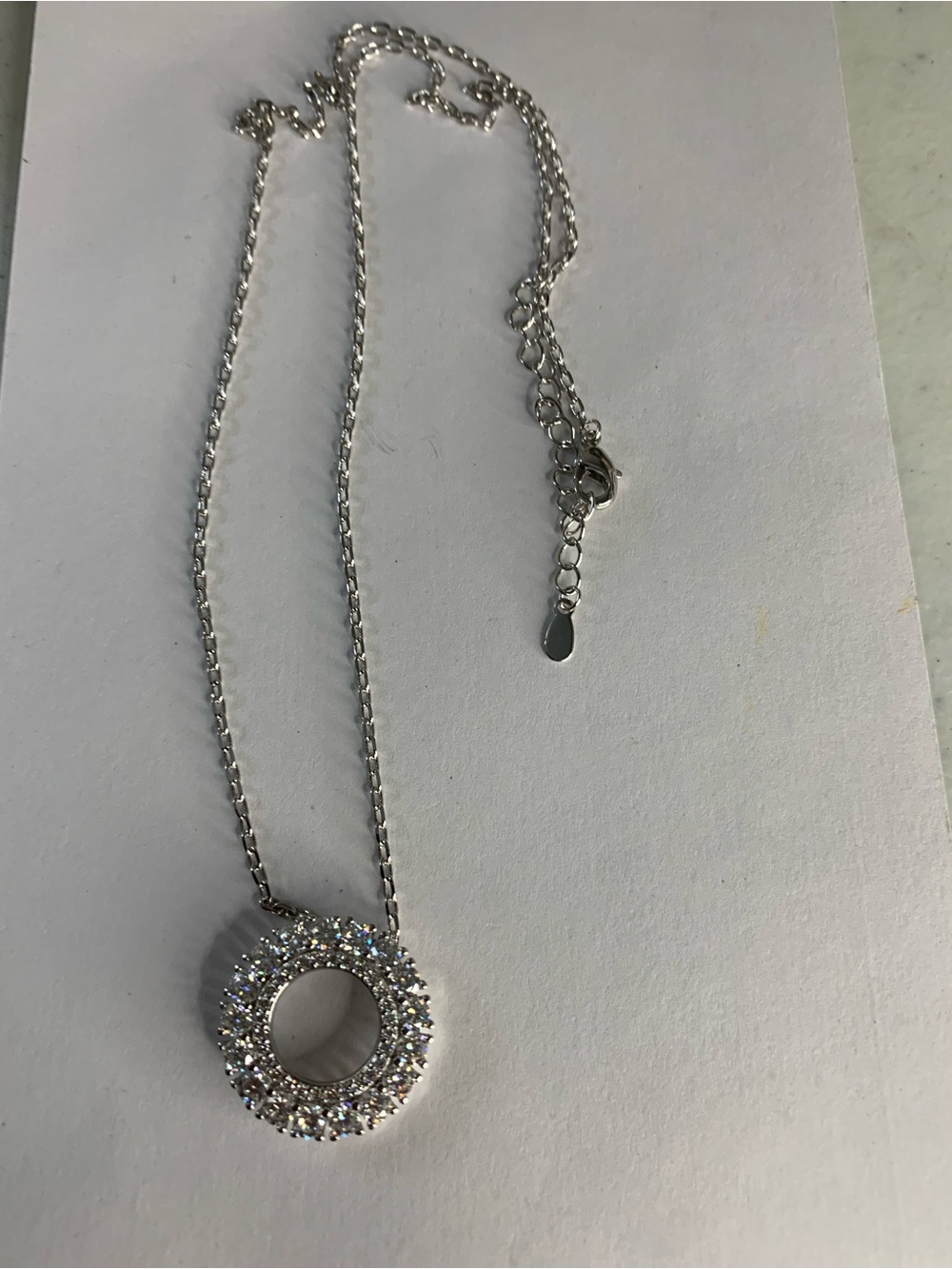 Moissanite Circle Pendant Necklace - Elegant Women's Jewelry
